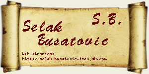 Selak Bušatović vizit kartica
